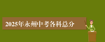 2025年永州中考各科总分