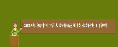 2025年初中生学大数据应用技术好找工作吗