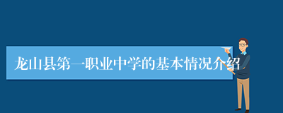 龙山县第一职业中学的基本情况介绍