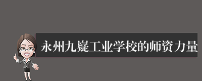 永州九嶷工业学校的师资力量