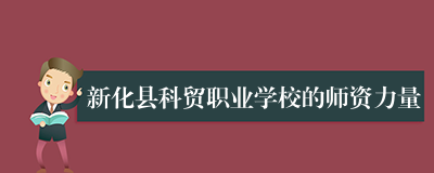 新化县科贸职业学校的师资力量