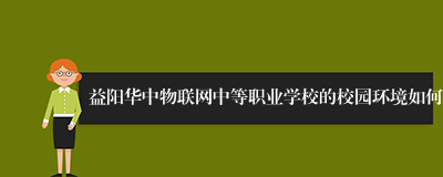益阳华中物联网中等职业学校的校园环境如何