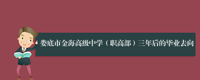 娄底市金海高级中学（职高部）三年后的毕业去向