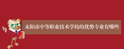 耒阳市中等职业技术学校的优势专业有哪些