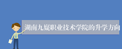 湖南九嶷职业技术学院的升学方向