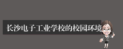长沙电子工业学校的校园环境