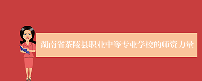 湖南省茶陵县职业中等专业学校的师资力量