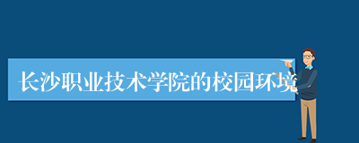 长沙职业技术学院的校园环境