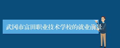 武冈市富田职业技术学校的就业前景