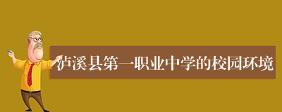 泸溪县第一职业中学的校园环境