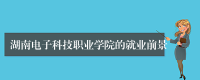 湖南电子科技职业学院的就业前景