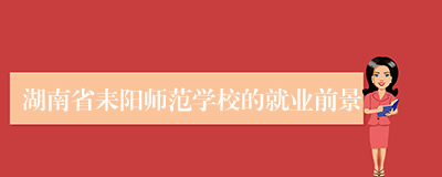 湖南省耒阳师范学校的就业前景