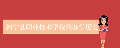 新宁县职业技术学校的办学历史