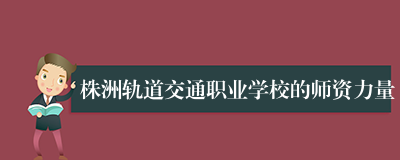 株洲轨道交通职业学校的师资力量