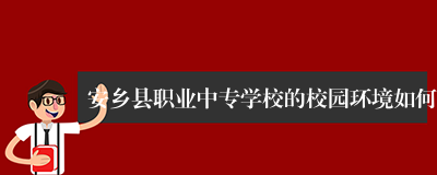 安乡县职业中专学校的校园环境如何