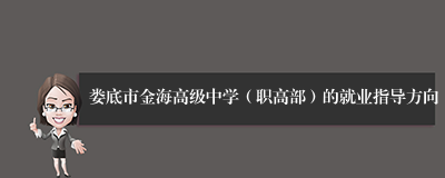 娄底市金海高级中学（职高部）的就业指导方向