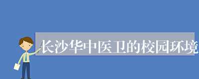 长沙华中医卫的校园环境